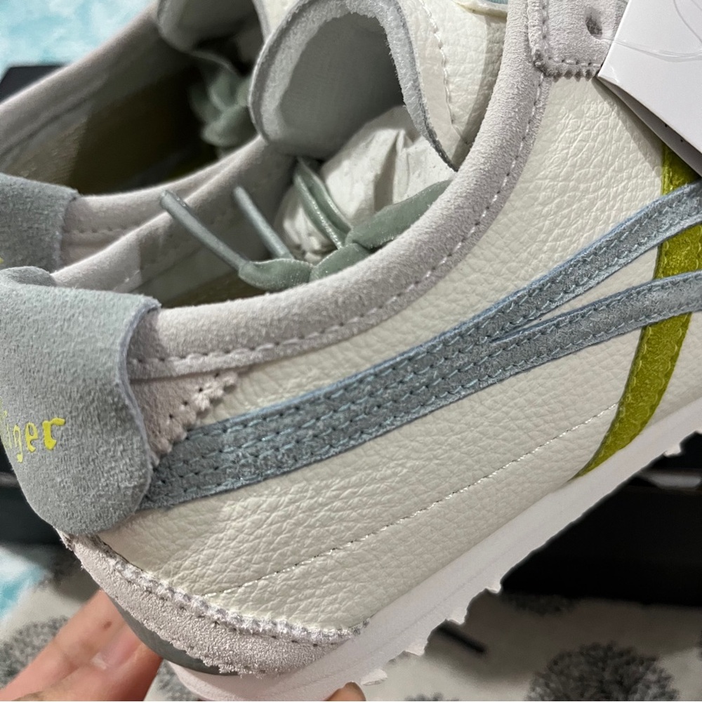 Onitsuka Tiger by Asics Women's White & Light Green Retro Sneakers - Picture 7 of 10